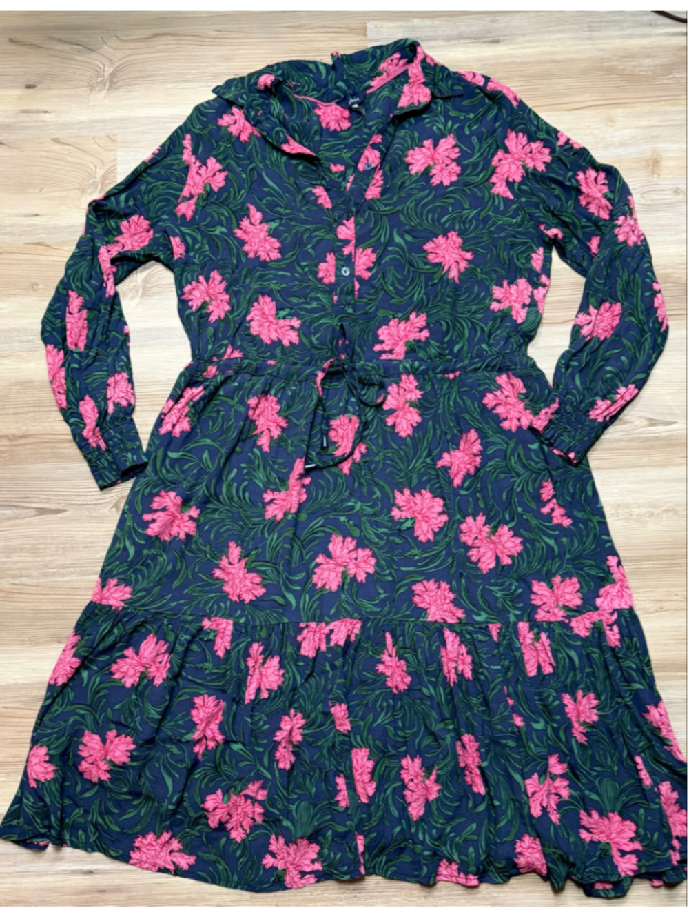 Joules Harper tiered shirt dress Size 14